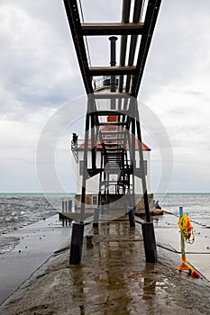 St. Joseph North Pier Lighthouse at Tiscornia Park in Michigan