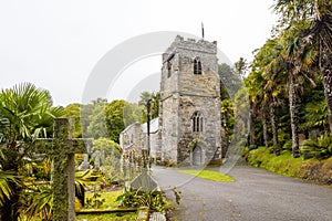 St Just in Roseland Church in cornwall england uk