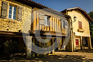 St Justin is a small and beautiful village located in the department of the Landes, France photo