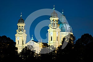 St. Kajetan (Theatinerkirche ) in Munich at night