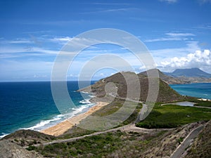 St. Kitts Atlantic and Caribbean oceans