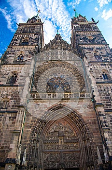 St. Lawrence Church in old town Nuremberg Nurnberg, Bavaria, Ger