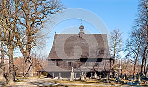 Gothic wooden church in Lipnica Murowana in Poland photo
