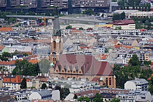 St. Leopold's church, Vienna, seen from the Donauturm photo