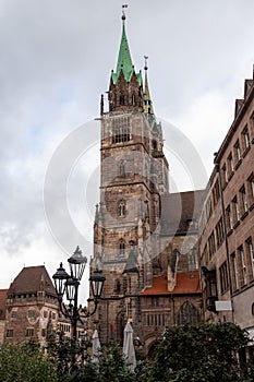 St. Lorenz church in the city Nuremberg, Bavaria, Germany