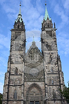 St. Lorenz medieval church in Nuremberg, Germany