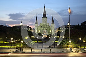 St Louis Cathedral in city New Orleans USA