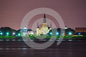 St. Louis Cathedral in the French Quarter, New Orleans, Louisiana USA