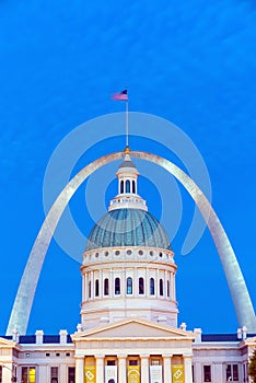 St. Louis downtown with Old Courthouse