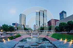 St. Louis downtown skyline buildings at night