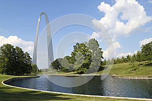 ST Louis landmarks Gateway Arch National Park view MO USA