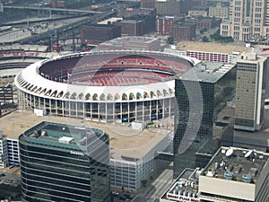 St Louis Missouri City Aerial View Baseball Stadium