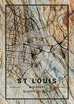 St Louis - United States Zoe Marble Map