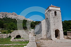 St Lucia church and ancient ruins at Jurandvor - Baska - krk -