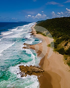 St Lucia South Africa, Mission Rocks beach near Cape Vidal in Isimangaliso Wetland Park in Zululand