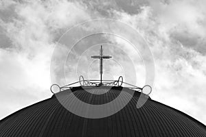 St.ludwig church darmstadt germany in black and white