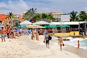 St. Maarten Maho Bay Beach Sunset Bar & Grill