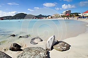 St. Maarten, Philipsburg, Great Bay Beach