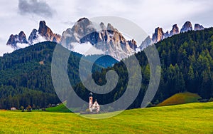 St Magdalena Village Church at the foot of the Dolomites, Church