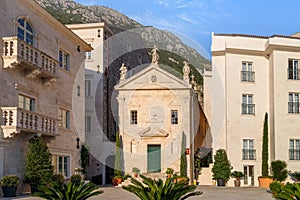 St. Marco St. Markâ€™s Church in old town of Perast, Montenegro, built in 1760.