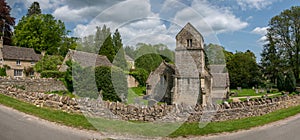 St Margaret\'s Church, Bagendon, in the Cotswold district of Gloucestershire, England, UK