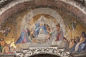 St Mark's Basilica relief, Venice, Italy