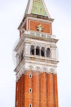 St Mark`s Campanile in Venice, Italy