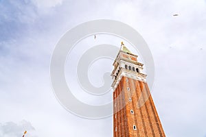 St Mark`s Campanile in Venice, Italy