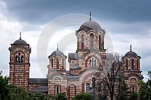 St. Mark`s Church Serbian Orthodox church in Belgrade, capital of Serbia photo