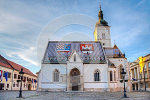 St. Mark's Church in the old town of Zagreb, Croatia