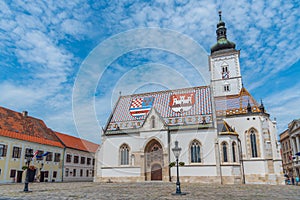 St. Mark's Church in the old town of Zagreb, Croatia