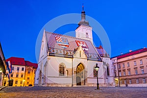 St. Mark`s Church in Zagreb, Croatia