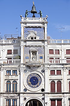 St Mark`s Clock Tower - Piazza San Marco in Venice