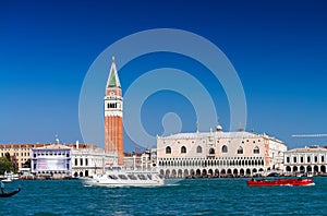 St Mark Square as seen from Grand Canal, Venice - Italy