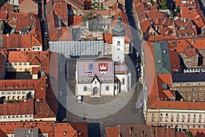 St Mark square in Zagreb, Croatia photo