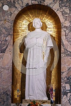 St Markp Krizin on the altar in the Basilica of Our Lady of Bistrica in Marija Bistrica, Croatia