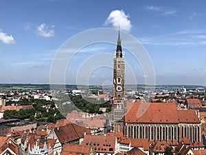 St. Martin\'s Church seen from the Trausnitz Castle