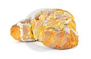 St. Martin`s croissant on white background