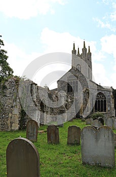 St Mary Church Bungay and graveyard