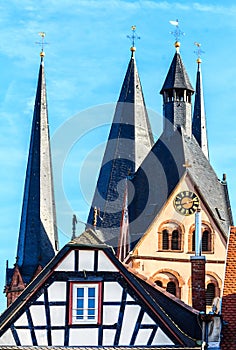 St. Mary church in Gelnhausen, founded by Emperor Frederick Barbarossa in 1170, Germany photo