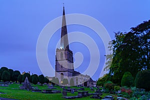 St Mary Church and its yard cemetery, in Painswick