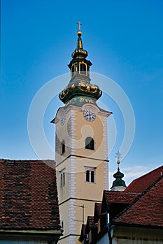 St Mary at Dolac Clock Tower, Zagreb, Croatia photo