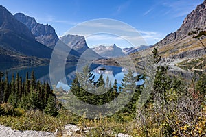 St Mary lake in Glacier National Park