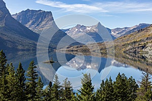 St Mary lake in Glacier National Park