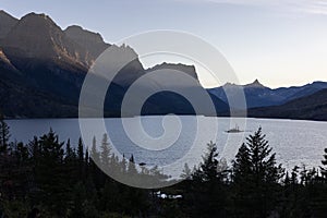 St Mary lake in Glacier National Park