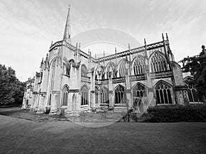 St Mary Redcliffe in Bristol in black and white