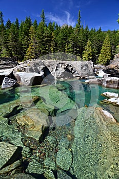 St. Mary River, Glacier National Park, Montana photo