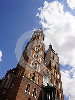 St. Mary`s Basilica in Krakow, Poland