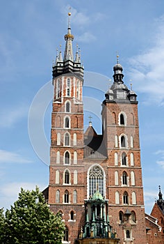 St. Mary's Basilica or Mariacki Church - famous gothic church,Krakow