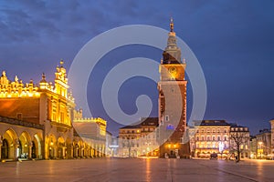 St Mary s Church at Main Market Square in Cracow, Poland